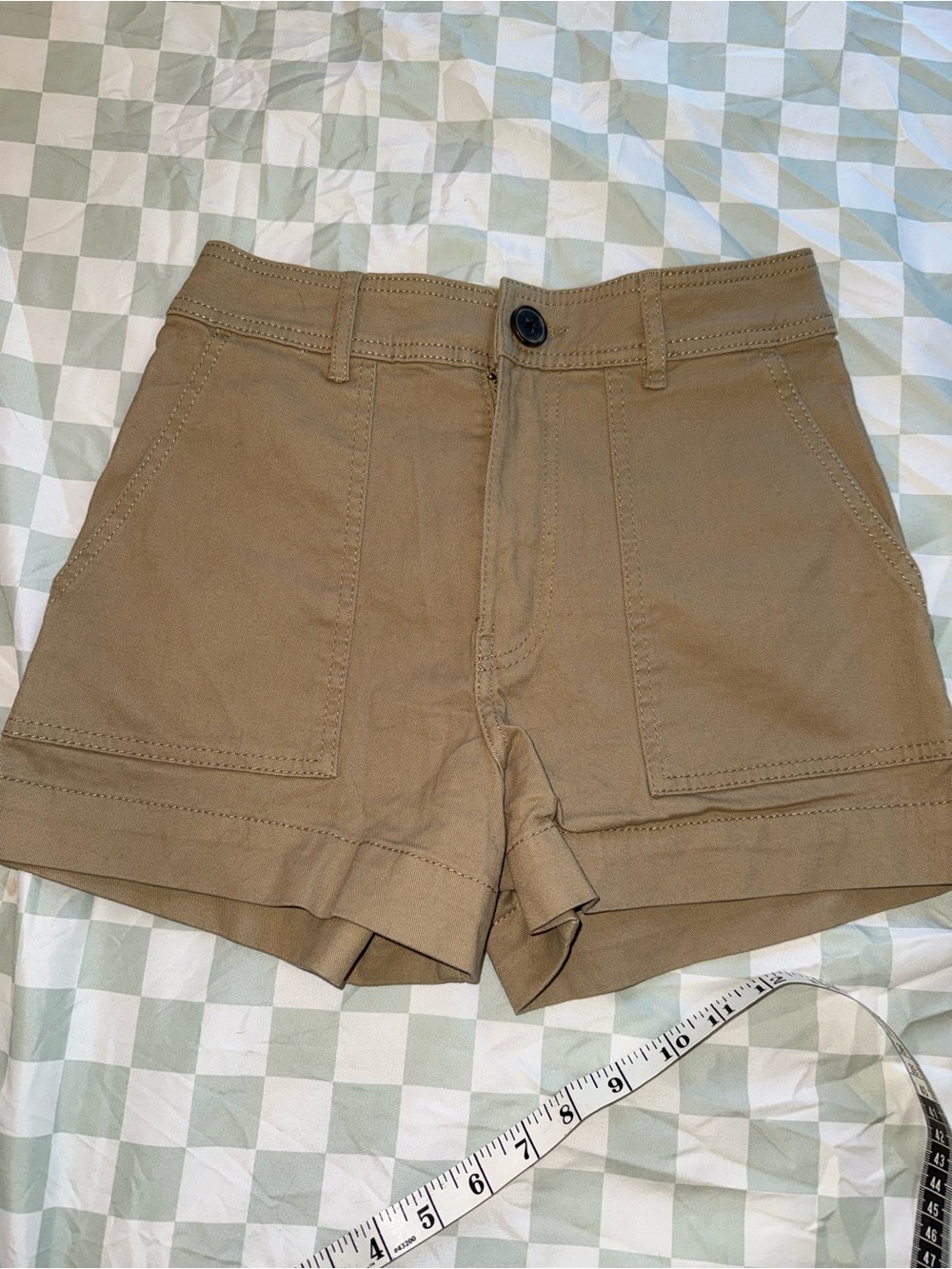 H&M High-Rise Khaki Utility Women’s Shorts 2